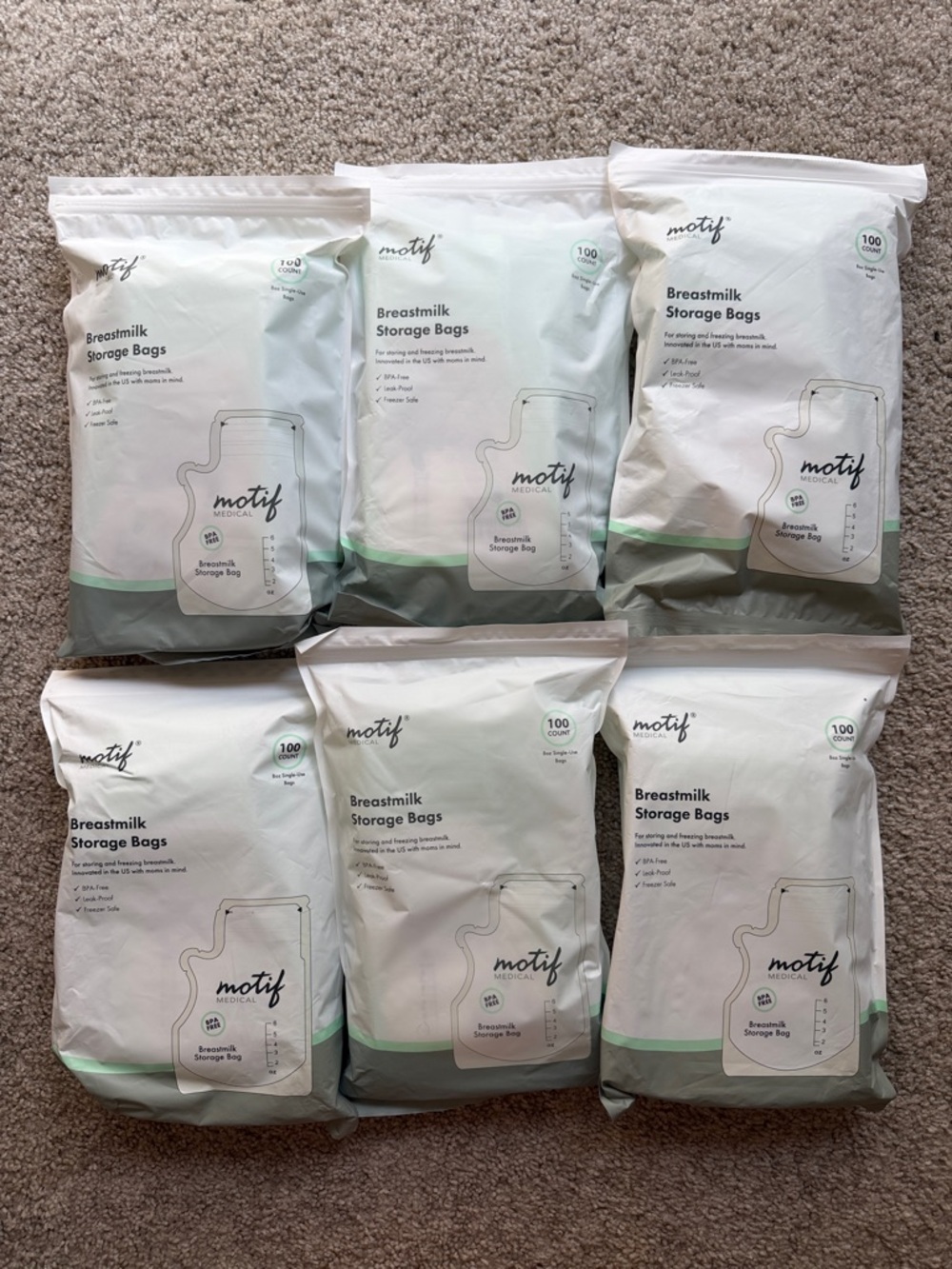 Motif Breastmilk Storage Bags (600)